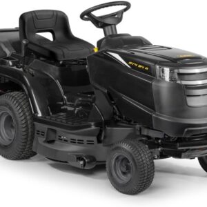 ALPINA AT4 84 A manueller Gartentraktor 84 cm - STIGA 352 CCM Motor - 200 L Grasfangkorb - elektromagnetische Kupplung - Mulchkit inklusive - Scheinwerfer und Stoßfänger