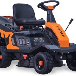 FUXTEC Aufsitzmäher FX-RMR66, Rasentraktor mit eStart, Schnittbreite 66 cm, 6PS, 150 L Fangkorb, Schnitthöhe verstellbar, für große Flächen, inkl. Trichter für Seitenauswurf