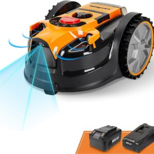 Lawnmaster OcuMow®16 Mähroboter kabellos für geeignet für bis zu 150 ㎡ Selbstfahrender Rasenmäher Roboter Hindernisvermeidung Geraeuscharm mähroboter ohne begrenzungskabel